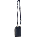 Ashwood Leather Luxury Crossbody Phone Bag Design-X Navy: X-31