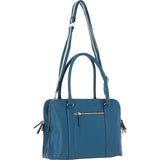 Ashwood 3 Section Large Leather Handbag Teal: X-39