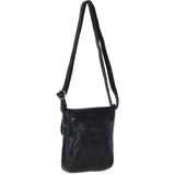 Luxury Small Leather Flight Bag Black: D-90