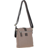 Fenland Canvas & Leather Crossbody Bag Mud/grey: FEN-753