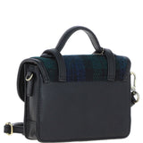 Ashwood Leather & Harris Tweed® Cloth Mini Satchel Bag with Twist Lock Black/Watch: TW-32-03-BW