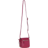 Ashwood Elegant Leather Crossbody Bag with Twist Lock Raspberry: Y-52