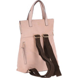 2 in 1 Leather Backpack Handbag Blush : 62237