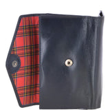 Small Vegetable Tanned Cash And 12 Card Envelope Purse Navy: V-62