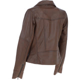 Ladies  Ashwood Leather Biker Jacket Brown: AWL-1991
