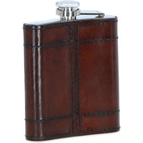 Ashwood Premium Leather Portable Whiskey Flask Chestnut: LF-110