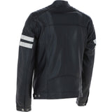 Ashwood Leather Biker Jacket with Bold Contrasting Stripe Black: AWM-NOVA