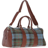 Ashwood Leather & Harris Tweed® Cloth Large Holdall Tan/Mcload: TW-47-02-TM