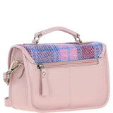 Ashwood Leather & Harris Tweed® Cloth Small Satchel Bag Baby-Pink/Pink: TW-67-15-BP