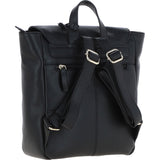 Ashwood Real Leather Flapover Backpack Black: 64257