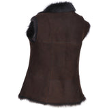 Toscana Suede Leather Gilet Brn/Brn: KB-42