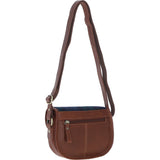 Ashwood Leather & Harris Tweed® Cloth Saddle Bag Tan/Watch: TW-26-04-TW