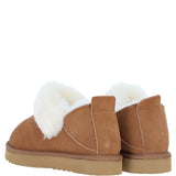 Fenland Ladies Sheepskin Shoes Tan: petra-shoes