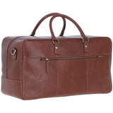 Mens Leather Holdall Weekend Bag Chestnut: CALVIN