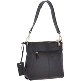 Small Two In One Leather Crossbody Bag & Shoulder Bag Black: 62539