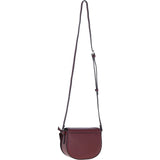 Real Leather Saddle Crossbody Bag Wine: 63753