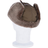 Trapper Hat With Sheepskin Fur Olive: 030-T