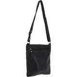 Ladies Michigan Pocket Crossbody Bag Black : M-68