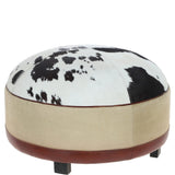 Luxurious Ashwood Leather Footrest/Stool Multi: M-18926