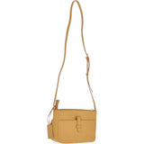 Small Compact Leather Crossbody Bag Yellow - 62662