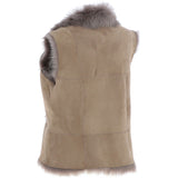 Reversible Toscana Suede Leather Gilet Mouse Tt: KB-42