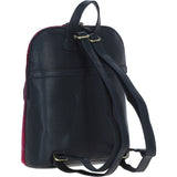 Exquisite Ashwood Leather & Harris Tweed® Cloth Backpack Navy/Pink: TW-25-06-NP
