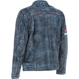 Leather Biker Jacket Blue/black: 2483