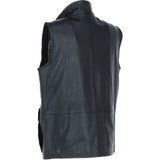 Ashwood Men's Leather Waistcoat | Classic Zip-Up Body Warmer Black: LUMS