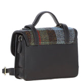 Ashwood Leather & Harris Tweed® Cloth Mini Satchel Bag with Twist Lock Brown/Mcload: TW-32-01-BM