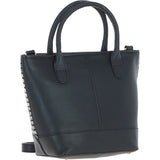 Ashwood Leather & Harris Tweed® Cloth Large Grab Bag Black/White: TW-64-12-BW