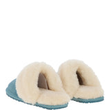 Women's Classic  Suede Sheepskin Slippers Powder Blue: FEN-LADIES SLIPPERS