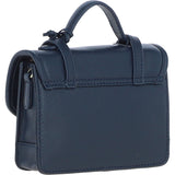 Stylish Ashwood Leather Small Satchel Bag Navy: Y-61