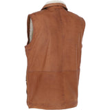 Ashwood Men's Leather Waistcoat Tan Snuff: LUCK