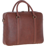 Mens Leather Laptop Messenger Bag Chestnut: JOE