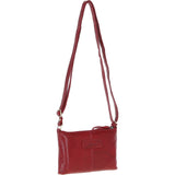 Ashwood Genuine Leather Crossbody Bag Red: G-15