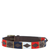 Ashwood Leather Multicolored Handmade Belt Navy: POF-20