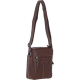 Ashwood Leather Men's Zip Crossbody Bag Chestnut: S-62