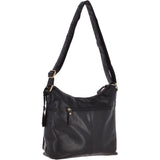 Vintage Two Pocket Leather Shoulder Bag Black – G21
