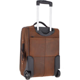 Airline Friendly Cabin Size Leather Trolley Brown: 79014