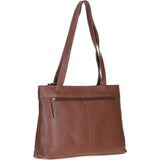Classic Leather Zipped Shoulder Bag Cognac: Derry