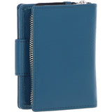 Ashwood Leather RFID Secure Wallet/Purse with Zip and Stud Closure Teal: X-30