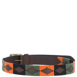 Ashwood Leather Multicolored Handmade Belt Orange: POF-25
