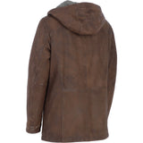 Trapper Mens Lamb Leather Hooded Jacket Brown 27: 162123