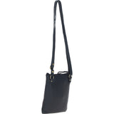 Authentic Ashwood Leather & Harris Tweed® Cloth Crossbody Bag Navy/Pink: TW-29-06-NP