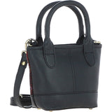 Ashwood Leather & Harris Tweed® Cloth Small Grab Bag Black/Green/Red: TW-63-07-BR