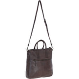 Stylish Ashwood Leather Shopper Bag with Crossbody Strap Brown: GV-64037