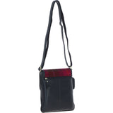 Ashwood Leather & Harris Tweed® Cloth Twist Lock Crossbody Bag Navy/Pink: TW-31-06-NP
