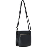 Ashwood Medium Leather Crossbody Bag Black: V-81
