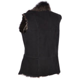 Reversible Toscana Suede Leather Gilet Black: KB-42
