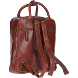 Compact Leather Backpack with Front Zip Pockets Bridge: TL-006